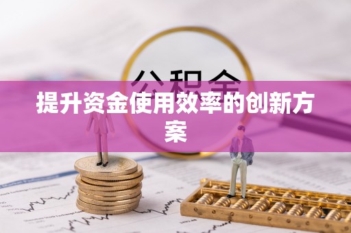 澄海提升资金使用效率的创新方案